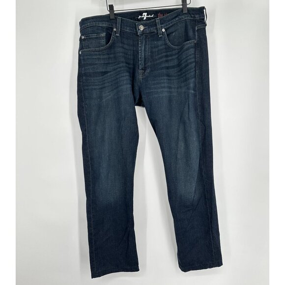 7 For All Mankind Men's Jeans Dark Wash‎ The Straight Size 36 - Picture 1 of 5